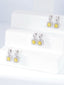 14K GOLD 0.47 CTW NATURAL YELLOW DIAMOND & DIAMOND EARRINGS