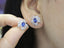 14K GOLD 1.36 CTW NATURAL SAPPHIRE & DIAMOND EARRINGS