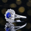 14K GOLD 0.87 CTW NATURAL SAPPHIRE & DIAMOND RING