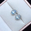 14K GOLD 1.25 CT NATURAL AQUAMARINE & DIAMOND EARRINGS