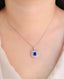 14K GOLD 2.27 CTW NATURAL SAPPHIRE & DIAMOND NECKLACE