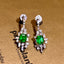 14K GOLD 1.54 CTW NATURAL EMERALD & DIAMOND EARRINGS