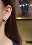 14K GOLD 1.54 CTW NATURAL EMERALD & DIAMOND EARRINGS