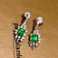 14K GOLD 1.54 CTW NATURAL EMERALD & DIAMOND EARRINGS