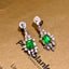 14K GOLD 1.54 CTW NATURAL EMERALD & DIAMOND EARRINGS