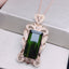 14K GOLD 11.54 CTW NATURAL TOURMALINE & DIAMOND PENDANT