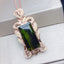 14K GOLD 11.54 CTW NATURAL TOURMALINE & DIAMOND PENDANT