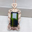 14K GOLD 11.54 CTW NATURAL TOURMALINE & DIAMOND PENDANT