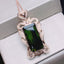 14K GOLD 11.54 CTW NATURAL TOURMALINE & DIAMOND PENDANT