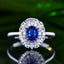 14K GOLD 1.50 CTW NATURAL SAPPHIRE & SAPPHIRE RING