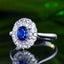 14K GOLD 1.50 CTW NATURAL SAPPHIRE & SAPPHIRE RING