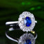 14K GOLD 1.50 CTW NATURAL SAPPHIRE & SAPPHIRE RING