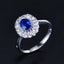 14K GOLD 1.50 CTW NATURAL SAPPHIRE & SAPPHIRE RING