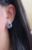 14K GOLD 4.75 CTW NATURAL SAPPHIRE & SAPPHIRE EARRINGS