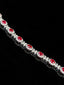 14K GOLD 4.86 CTW NATURAL RUBY & DIAMOND BRACELET