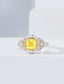 14K GOLD 1.43 CTW NATURAL YELLOW DIAMOND & DIAMOND RING