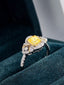 14K GOLD 1.43 CTW NATURAL YELLOW DIAMOND & DIAMOND RING