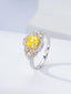 14K GOLD 1.43 CTW NATURAL YELLOW DIAMOND & DIAMOND RING