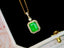 14K GOLD 1.37 CTW VIVID GREEN NATURAL EMERALD & DIAMOND PENDANT