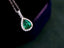 14K GOLD 0.91 CTW VIVID GREEN NATURAL EMERALD & DIAMOND NECKLACE