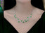 14K GOLD 8.89 CTW VIVID GREEN NATURAL EMERALD & DIAMOND NECKLACE