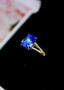 14K GOLD 3.32 CTW NATURAL SAPPHIRE & DIAMOND RING