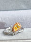 14K GOLD 1.24 CTW NATURAL YELLOW DIAMOND & DIAMOND RING