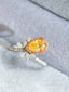 14K GOLD 1.24 CTW NATURAL YELLOW DIAMOND & DIAMOND RING