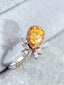 14K GOLD 1.24 CTW NATURAL YELLOW DIAMOND & DIAMOND RING