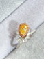 14K GOLD 1.24 CTW NATURAL YELLOW DIAMOND & DIAMOND RING