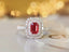 14K GOLD 1.74 CTW NATURAL RUBY & DIAMOND RING