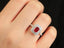 14K GOLD 1.74 CTW NATURAL RUBY & DIAMOND RING