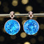 14K GOLD 22.6 CT NATURAL TOPAZ & DIAMOND EARRINGS