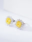 14K GOLD 1.23 CTW NATURAL YELLOW DIAMOND & DIAMOND EARRINGS