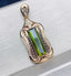 14K GOLD 1.45 CT NATURAL TOURMALINE & DIAMOND PENDANT