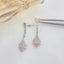 14K GOLD 0.96 CTW NATURAL PINK DIAMOND & DIAMOND EARRINGS