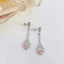 14K GOLD 0.96 CTW NATURAL PINK DIAMOND & DIAMOND EARRINGS