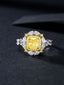 14K GOLD 2.89 CTW NATURAL YELLOW DIAMOND & DIAMOND RING