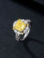 14K GOLD 2.89 CTW NATURAL YELLOW DIAMOND & DIAMOND RING