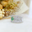 14K GOLD 0.97 CTW NATURAL GREEN DIAMOND & DIAMOND RING