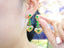 14K GOLD 4.19 CTW INTENSE GREEN NATURAL EMERALD & DIAMOND EARRINGS