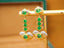 14K GOLD 4.19 CTW INTENSE GREEN NATURAL EMERALD & DIAMOND EARRINGS