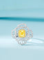 14K GOLD 1.62 CTW NATURAL YELLOW DIAMOND & DIAMOND RING