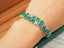 14K GOLD 13.16 CTW VIVID GREEN NATURAL EMERALD & DIAMOND BRACELET