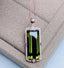 14K GOLD 9.38 CTW NATURAL TOURMALINE & DIAMOND PENDANT