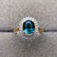 14K GOLD 1.4 CT NATURAL TOURMALINE & DIAMOND RING