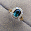 14K GOLD 1.4 CT NATURAL TOURMALINE & DIAMOND RING