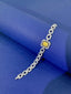 14K GOLD 3.34 CTW NATURAL YELLOW DIAMOND & DIAMOND BRACELET