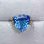 14K GOLD 11.5 CT NATURAL TOPAZ & DIAMOND RING