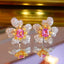 14K GOLD 2.02 CTW NATURAL PADPARADSCHA SAPPHIRE & DIAMOND EARRINGS